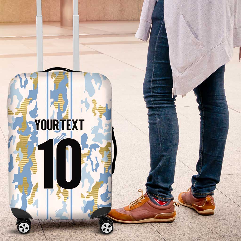 Custom Argentina Football Luggage Cover Vamos La Albiceleste Camouflage Style - Wonder Print Shop