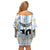 Custom Argentina Football Off Shoulder Short Dress Vamos La Albiceleste Camouflage Style - Wonder Print Shop