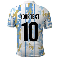 Custom Argentina Football Polo Shirt Vamos La Albiceleste Camouflage Style - Wonder Print Shop