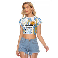 Custom Argentina Football Raglan Cropped T Shirt Vamos La Albiceleste Camouflage Style - Wonder Print Shop