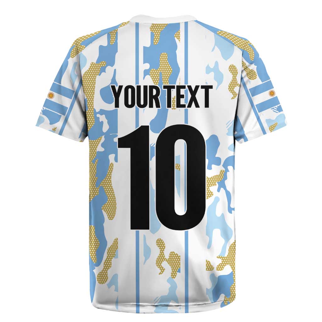 Custom Argentina Football Rugby Jersey Vamos La Albiceleste Camouflage Style - Wonder Print Shop