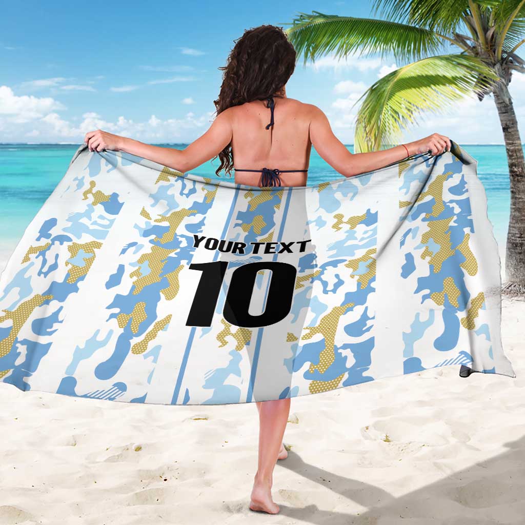 Custom Argentina Football Sarong Vamos La Albiceleste Camouflage Style - Wonder Print Shop