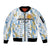 Custom Argentina Football Sleeve Zip Bomber Jacket Vamos La Albiceleste Camouflage Style - Wonder Print Shop