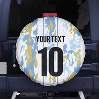 Custom Argentina Football Spare Tire Cover Vamos La Albiceleste Camouflage Style - Wonder Print Shop