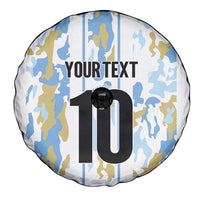 Custom Argentina Football Spare Tire Cover Vamos La Albiceleste Camouflage Style - Wonder Print Shop