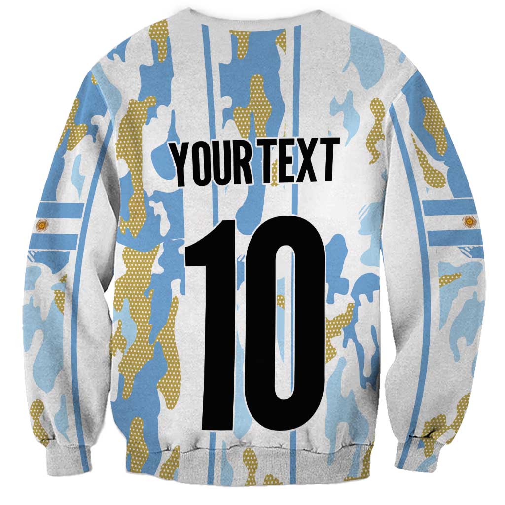 Custom Argentina Football Sweatshirt Vamos La Albiceleste Camouflage Style - Wonder Print Shop