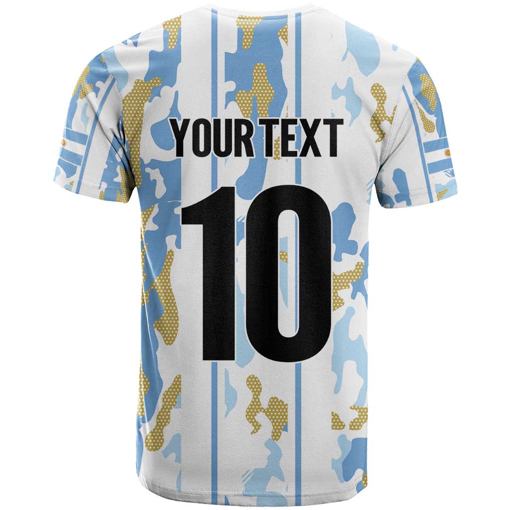 Custom Argentina Football T Shirt Vamos La Albiceleste Camouflage Style - Wonder Print Shop