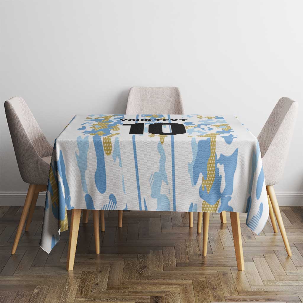 Custom Argentina Football Tablecloth Vamos La Albiceleste Camouflage Style - Wonder Print Shop