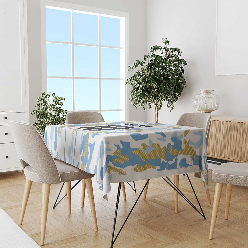 Custom Argentina Football Tablecloth Vamos La Albiceleste Camouflage Style - Wonder Print Shop