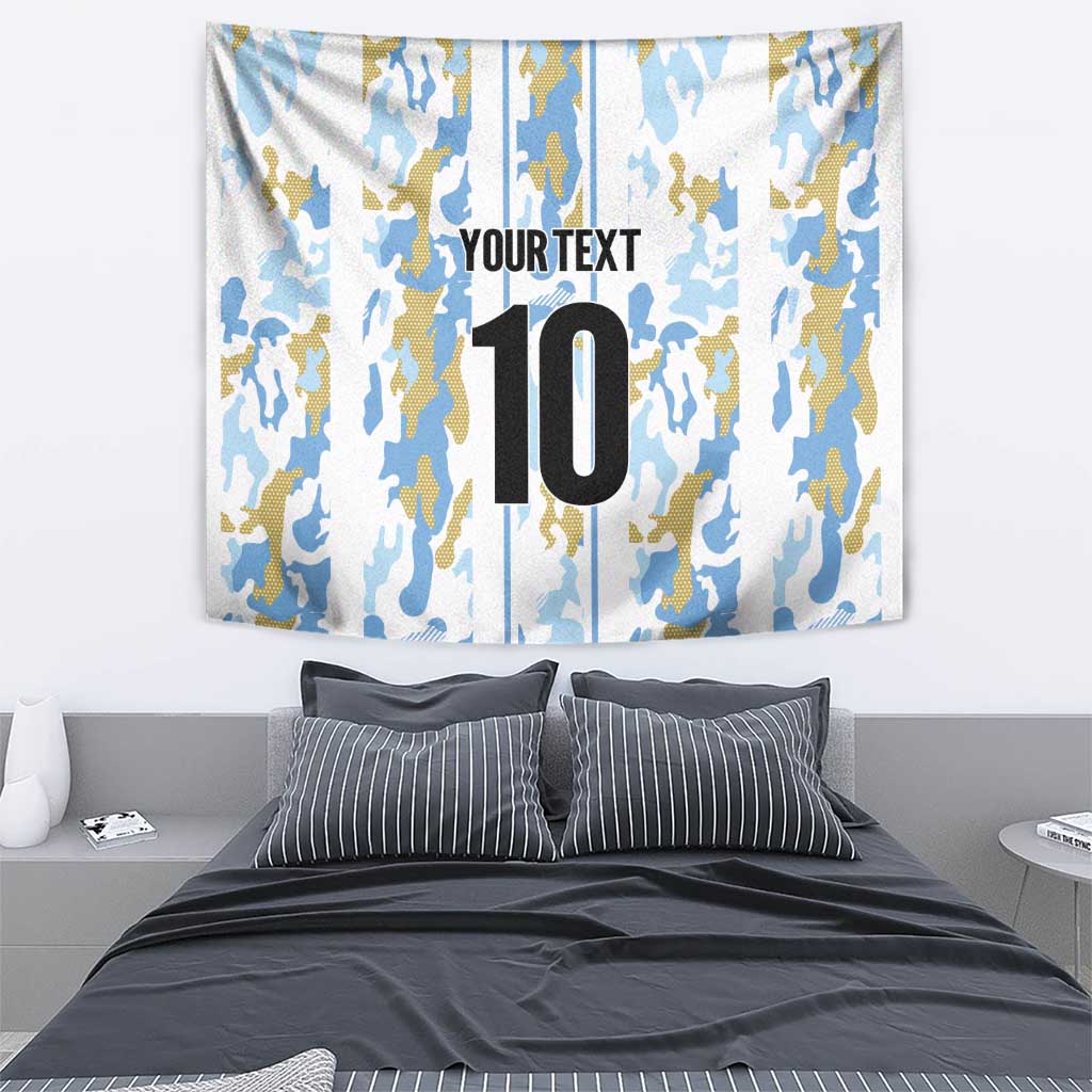 Custom Argentina Football Tapestry Vamos La Albiceleste Camouflage Style - Wonder Print Shop