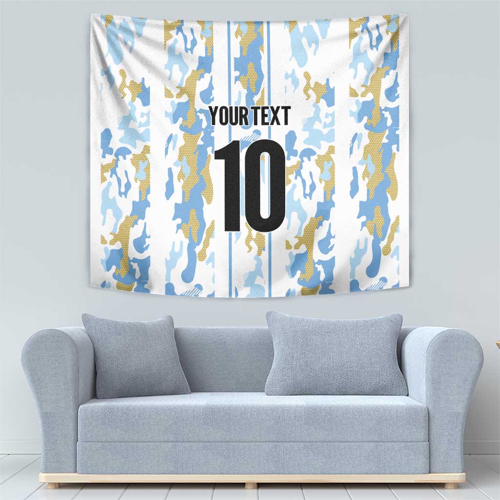 Custom Argentina Football Tapestry Vamos La Albiceleste Camouflage Style - Wonder Print Shop