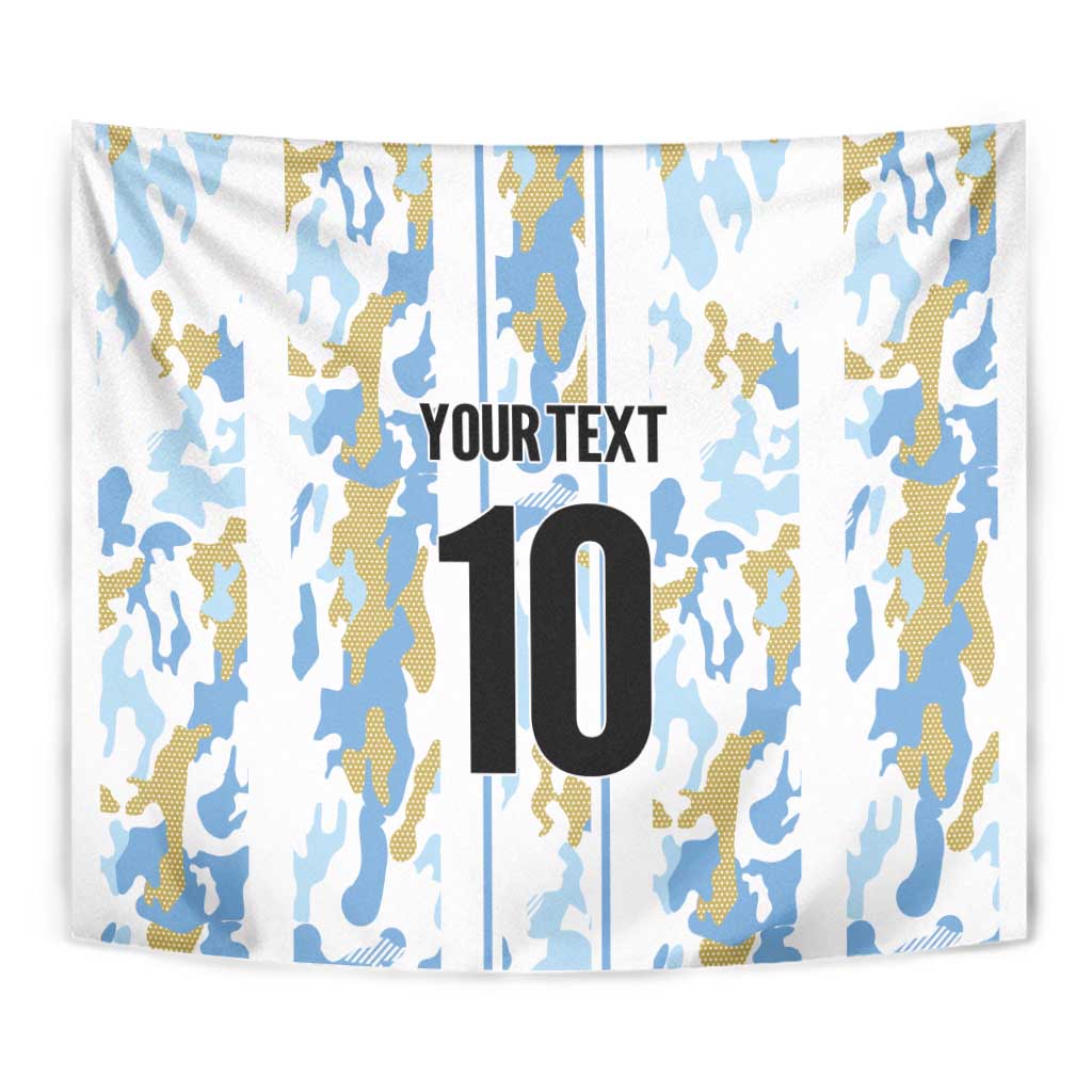 Custom Argentina Football Tapestry Vamos La Albiceleste Camouflage Style - Wonder Print Shop