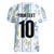 Custom Argentina Football Women V-Neck T-Shirt Vamos La Albiceleste Camouflage Style - Wonder Print Shop