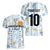 Custom Argentina Football Women V-Neck T-Shirt Vamos La Albiceleste Camouflage Style - Wonder Print Shop