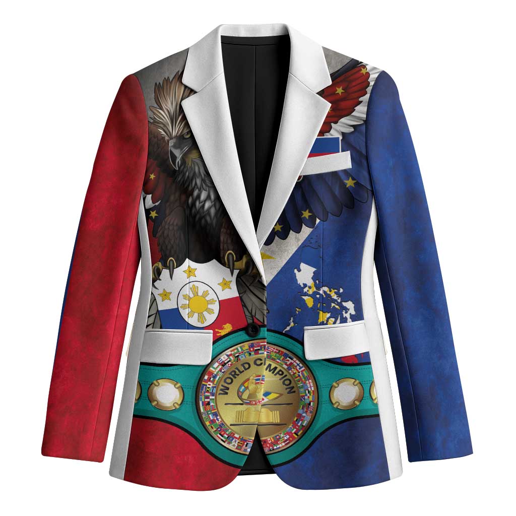 Custom Philippines World Champion Boxing Blazer Eagle-Grunge Design - Wonder Print Shop