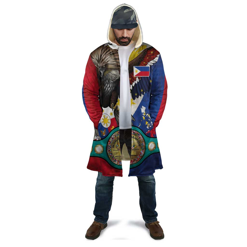 Custom Philippines World Champion Boxing Cloak Eagle-Grunge Design - Wonder Print Shop