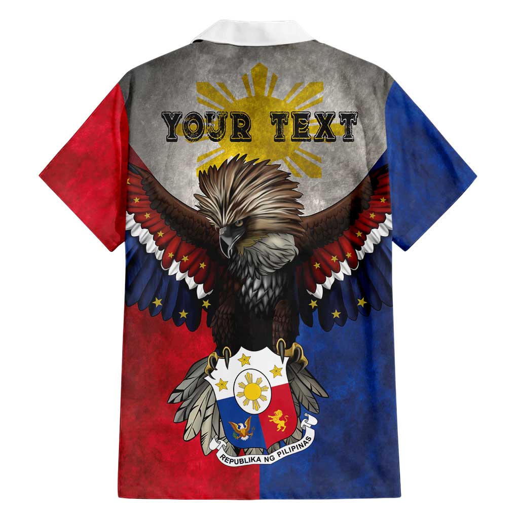 Custom Philippines World Champion Boxing Hawaiian Shirt Eagle-Grunge Design - Wonder Print Shop