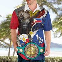 Custom Philippines World Champion Boxing Hawaiian Shirt Eagle-Grunge Design - Wonder Print Shop