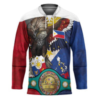 Custom Philippines World Champion Boxing Hockey Jersey Eagle-Grunge Design - Wonder Print Shop