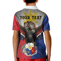 Custom Philippines World Champion Boxing Kid Polo Shirt Eagle-Grunge Design - Wonder Print Shop