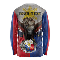 Custom Philippines World Champion Boxing Long Sleeve Shirt Eagle-Grunge Design - Wonder Print Shop