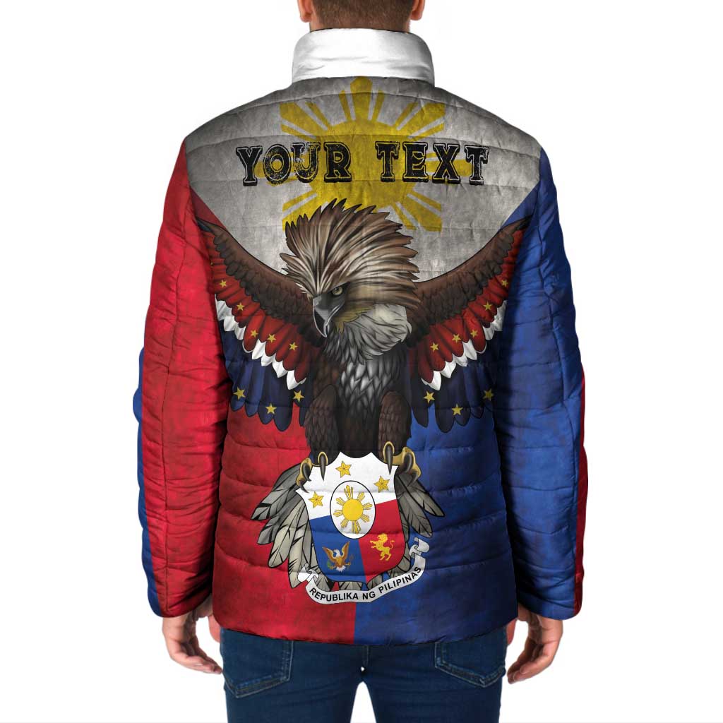 Custom Philippines World Champion Boxing Padded Jacket Eagle-Grunge Design - Wonder Print Shop