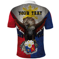 Custom Philippines World Champion Boxing Polo Shirt Eagle-Grunge Design - Wonder Print Shop