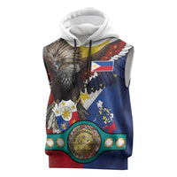 Custom Philippines World Champion Boxing Sleeveless Hoodie Eagle-Grunge Design - Wonder Print Shop