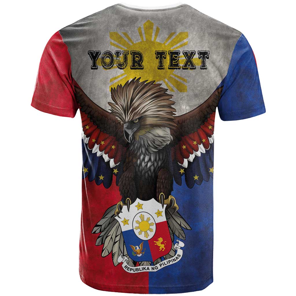 Custom Philippines World Champion Boxing T Shirt Eagle-Grunge Design - Wonder Print Shop