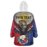 Custom Philippines World Champion Boxing Wearable Blanket Hoodie Eagle-Grunge Design - Wonder Print Shop