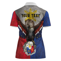 Custom Philippines World Champion Boxing Women Polo Shirt Eagle-Grunge Design - Wonder Print Shop