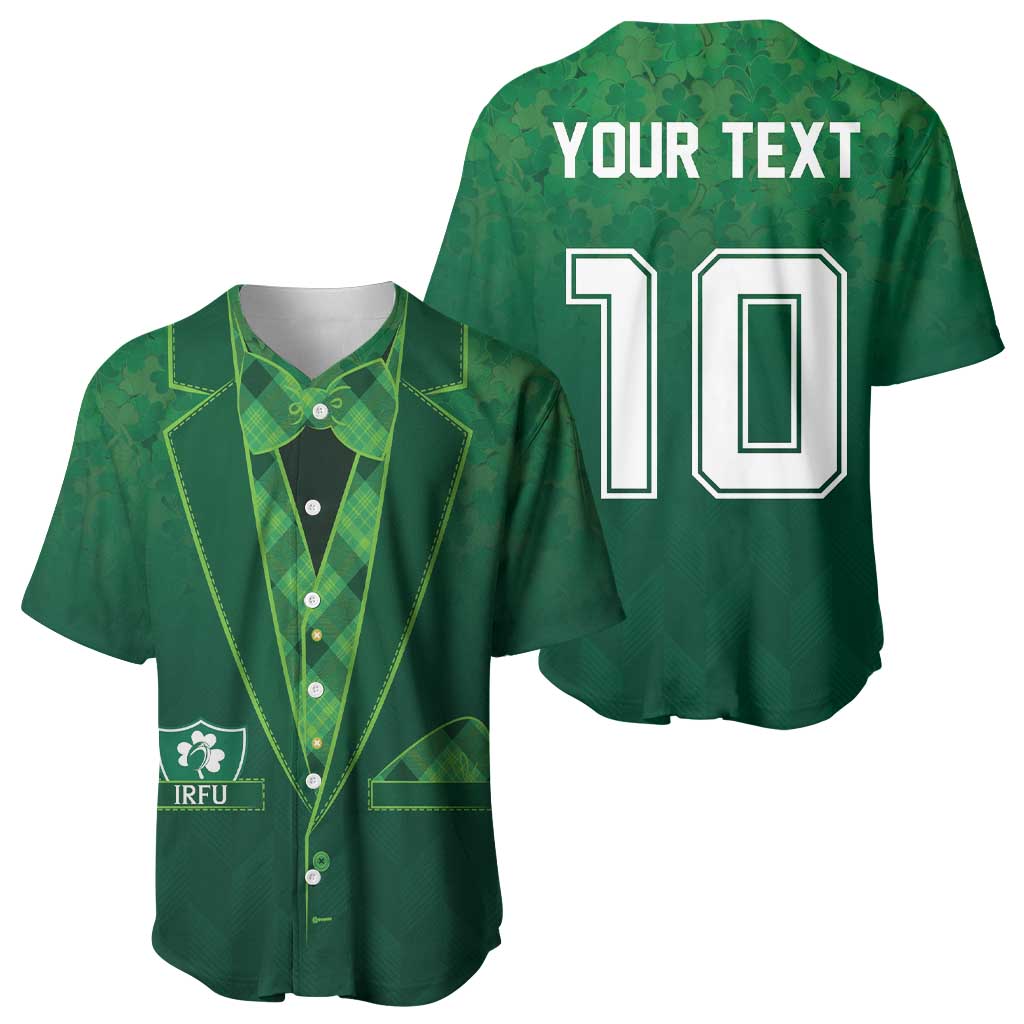 Custom Ireland Rugby Traditional Suit Costume Baseball Jersey Shamrock Sporty Style - Wonder Print Shop