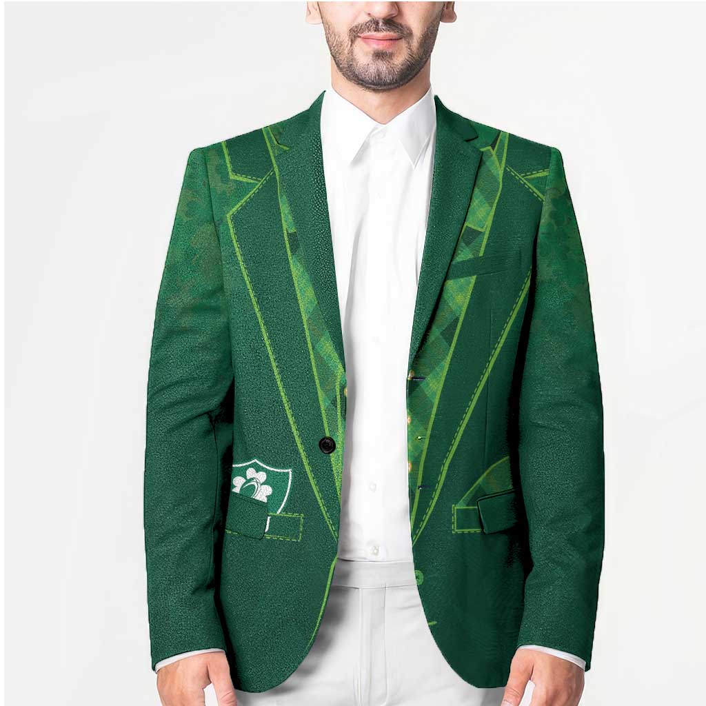 Custom Ireland Rugby Traditional Suit Costume Blazer Shamrock Sporty Style - Wonder Print Shop