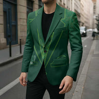 Custom Ireland Rugby Traditional Suit Costume Blazer Shamrock Sporty Style - Wonder Print Shop