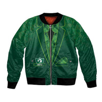 Custom Ireland Rugby Traditional Suit Costume Bomber Jacket Shamrock Sporty Style - Wonder Print Shop