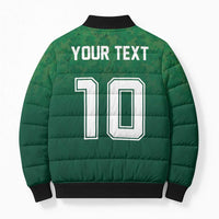 Custom Ireland Rugby Traditional Suit Costume Bomber Puffer Jacket Shamrock Sporty Style - Wonder Print Shop