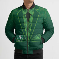 Custom Ireland Rugby Traditional Suit Costume Bomber Puffer Jacket Shamrock Sporty Style - Wonder Print Shop