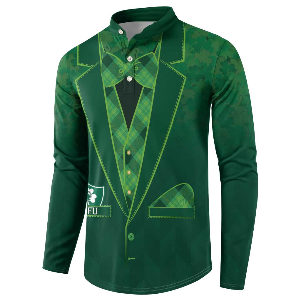 Custom Ireland Rugby Traditional Suit Costume Button Sweatshirt Shamrock Sporty Style - Wonder Print Shop