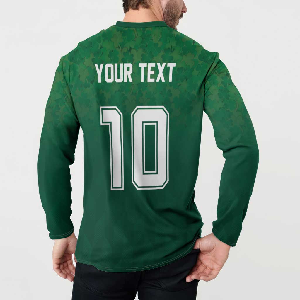 Custom Ireland Rugby Traditional Suit Costume Button Sweatshirt Shamrock Sporty Style - Wonder Print Shop