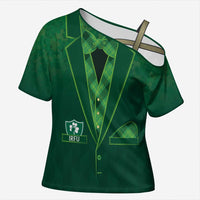 Custom Ireland Rugby Traditional Suit Costume Cross Shoulder Shirt Shamrock Sporty Style - Wonder Print Shop