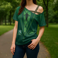 Custom Ireland Rugby Traditional Suit Costume Cross Shoulder Shirt Shamrock Sporty Style - Wonder Print Shop