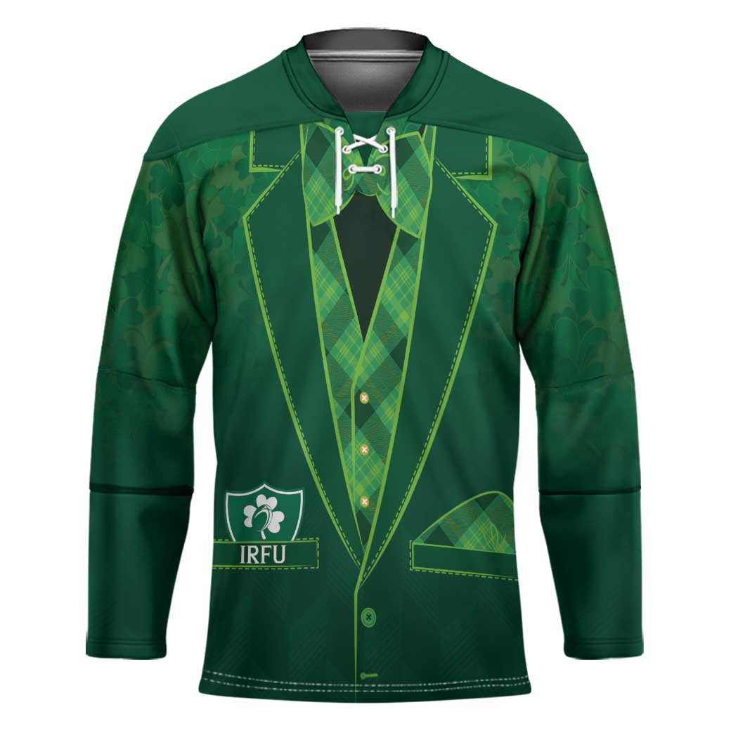 Custom Ireland Rugby Traditional Suit Costume Hockey Jersey Shamrock Sporty Style - Wonder Print Shop