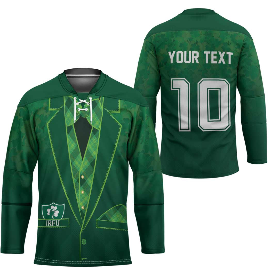 Custom Ireland Rugby Traditional Suit Costume Hockey Jersey Shamrock Sporty Style - Wonder Print Shop