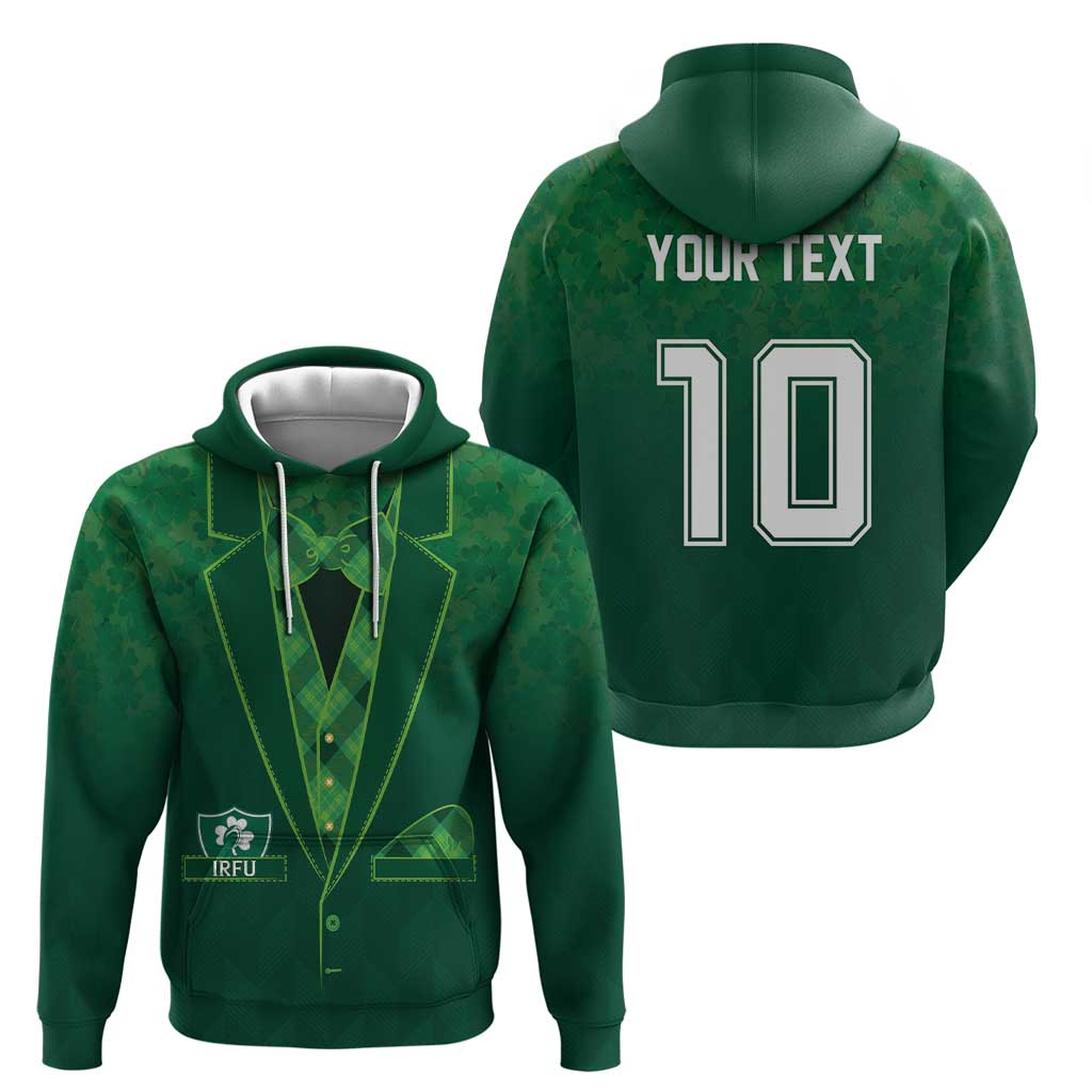 Custom Ireland Rugby Traditional Suit Costume Hoodie Shamrock Sporty Style - Wonder Print Shop