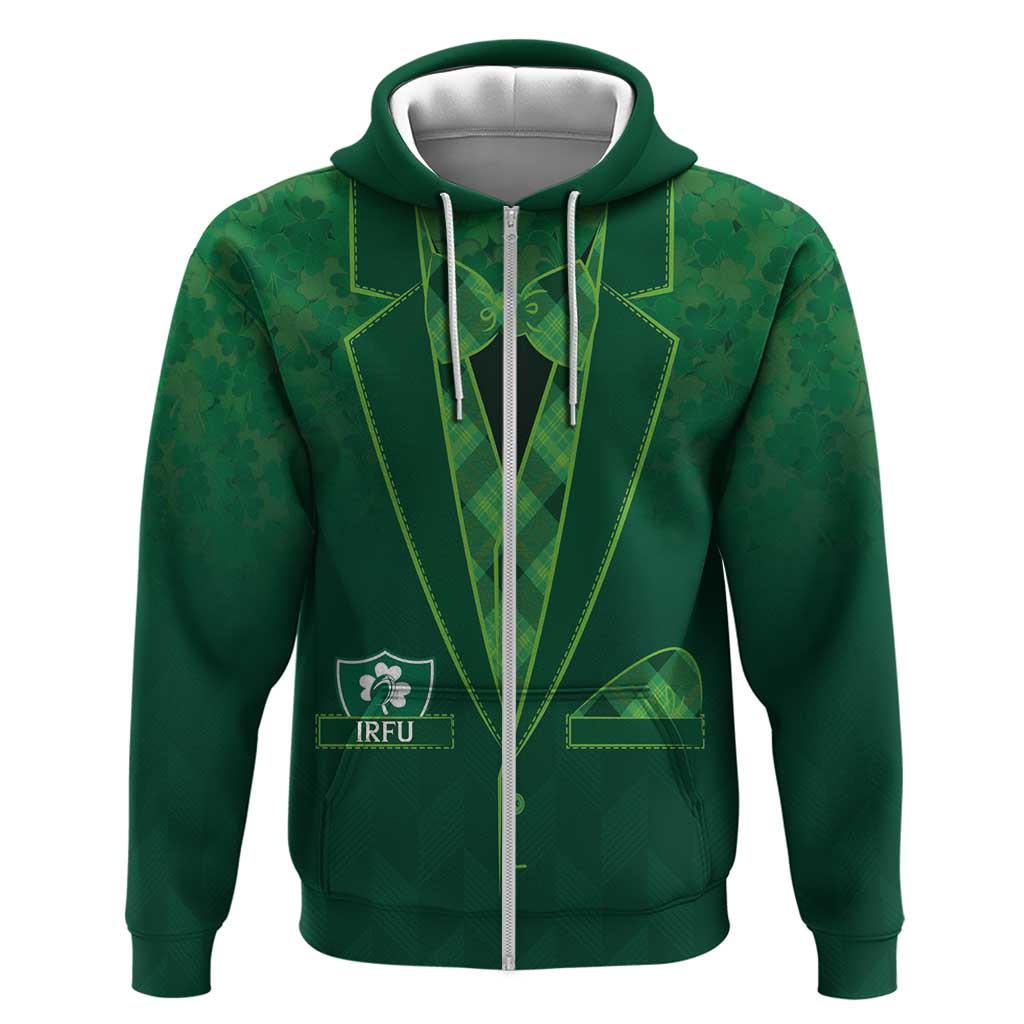 Custom Ireland Rugby Traditional Suit Costume Hoodie Shamrock Sporty Style - Wonder Print Shop