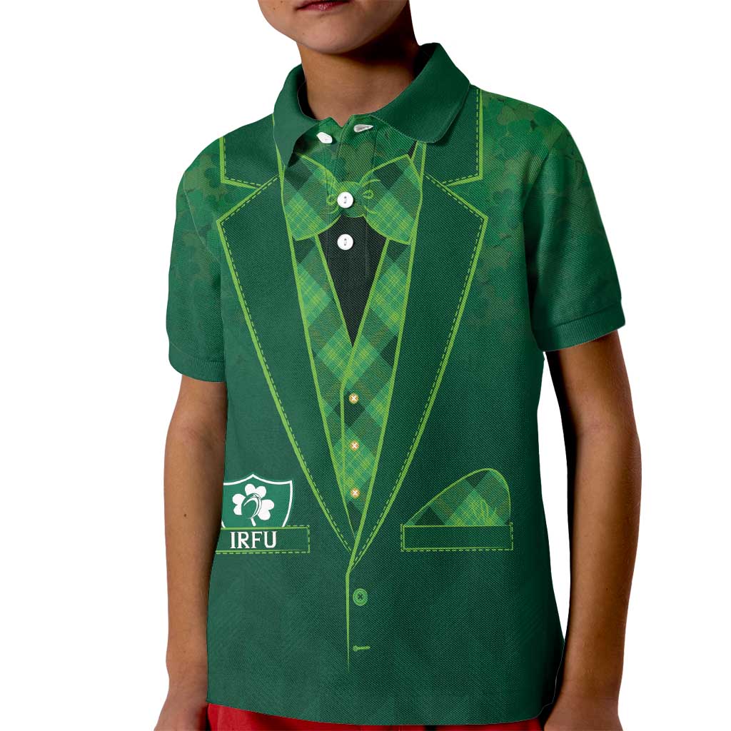 Custom Ireland Rugby Traditional Suit Costume Kid Polo Shirt Shamrock Sporty Style - Wonder Print Shop