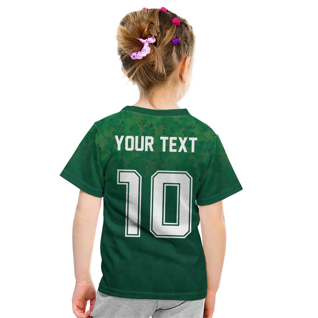 Custom Ireland Rugby Traditional Suit Costume Kid T Shirt Shamrock Sporty Style - Wonder Print Shop