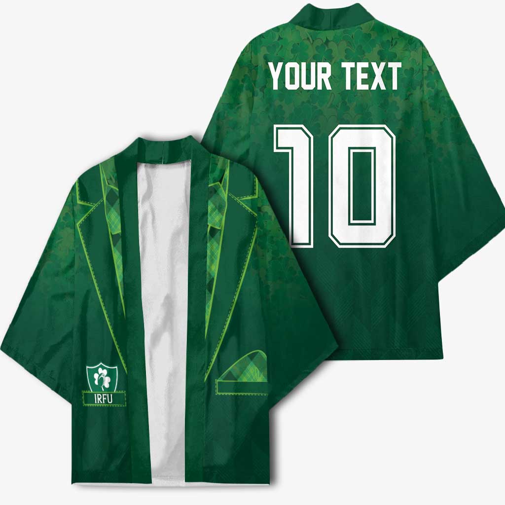 Custom Ireland Rugby Traditional Suit Costume Kimono Shamrock Sporty Style - Wonder Print Shop