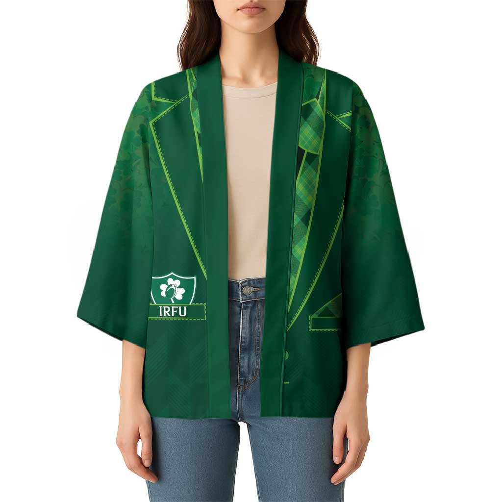 Custom Ireland Rugby Traditional Suit Costume Kimono Shamrock Sporty Style - Wonder Print Shop