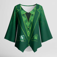 Custom Ireland Rugby Traditional Suit Costume Kimono Sleeve Blouse Shamrock Sporty Style - Wonder Print Shop
